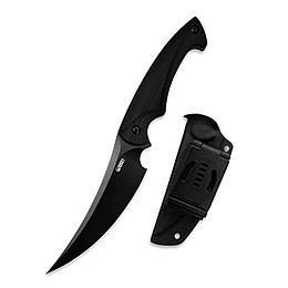 Kubey Scimitar KU231 10.4in Fxied Blade Cunting Knives con punto de salida de 5,4 pulgadas D2 y mango G-10 para acampar y acampar de supervivencia al aire libre, con vaina Kydex (recubrimiento)