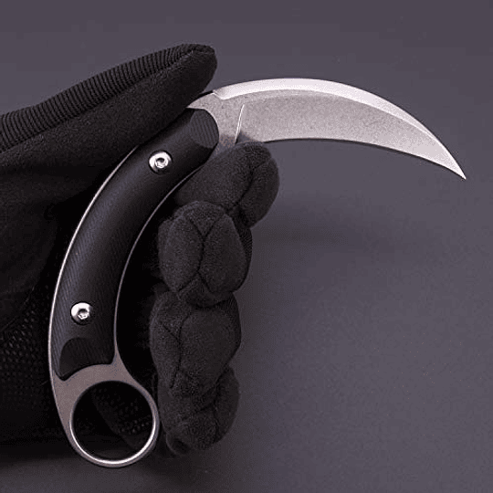 Kiaslore Kinones al aire libre Knives D2 Sombra de acero Sombra Supervivencia al aire libre Claw Tactical dientes tácticos Camping EDC Herramientas de caminata Kydex vainas (plata, 14)