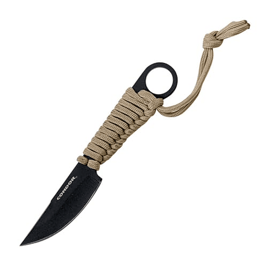 Herramienta de cóndor y cuchillo, cuchillo de sobrina, cuchilla de 2-3/4 pulgadas, mango de paracord con vaina