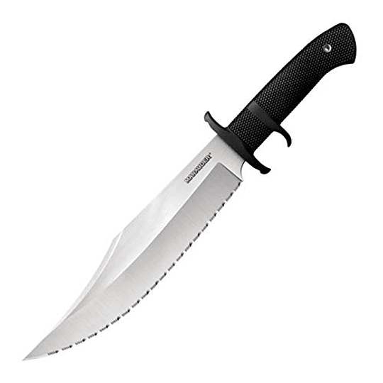 Cuchillo de arco táctico de cuchilla merodeador fijo de acero frío con funda, cuchilla dentada de 9 