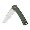 Cuchillo QSP Osprey Cuchillo plegable, 3.25in 14C28N Hoja con diferentes variantes de mango, clip de punta reversible para transporte diario (Micarta verde)