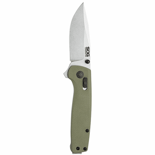 CAZA SOG High Carbon Steel Ambidextro Carry EDC 2.95 'Hoja afilada Terminus XR OD Cuchillo plegable verde