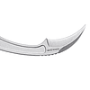 Cuchillo de cuchilla fija de Ooulore, manija de acero inoxidable de cuchilla 440c, cuchillo táctico EDC con vaina Kydex, cuchillo al aire libre liviano para supervivencia, acampar OK109 (plata)