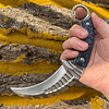 Holyedge D2 Cambio de supervivencia de la cuchilla fija de acero Clazo táctico Táctico con vaina Kydex y mango G10, cuchillos de caza de campamento al aire libre Herramientas de senderismo (blanco)