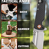 Artisancutlery cuchillo táctico defensor de la cuchilla plegable D2 cuchilla de acero con manija de fibra de carbono cuchillo fijo cuchillo EDC para caza, campamento y al aire libre 1820p