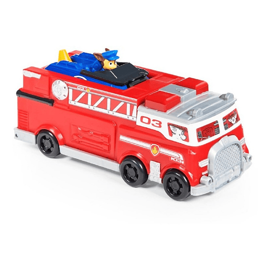 Paw Patrol Equipo De Vehiculo Bomberos Chase True Metal