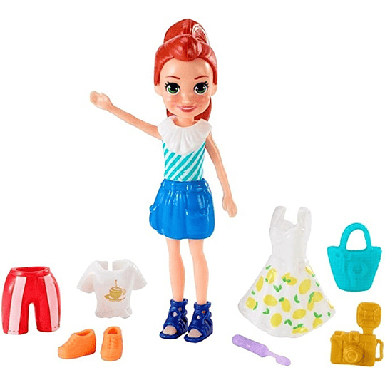 Polly Pocket Muñeca Modelo Pack Viaje De Modas