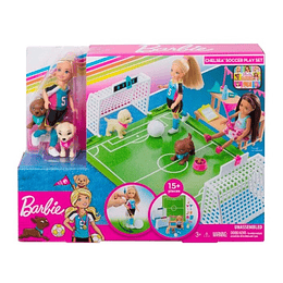 Barbie Muñeca Dream Chelsea Futbol Perritos