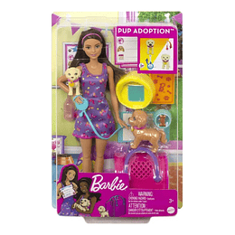 Barbie Muñeca Modelo Juego Adopta Un Perrito Hkd86