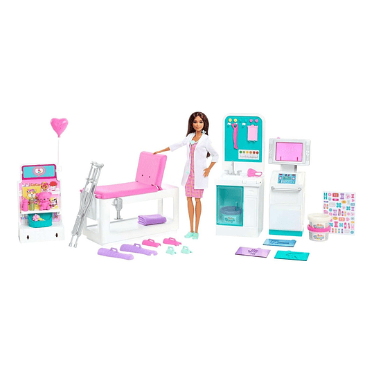 Barbie Set Clínica Médica Incluye Barbie Y 30 Accesorios