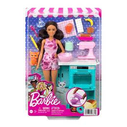 Barbie Muñeca Modelo Set De Repostería Con Muñeca
