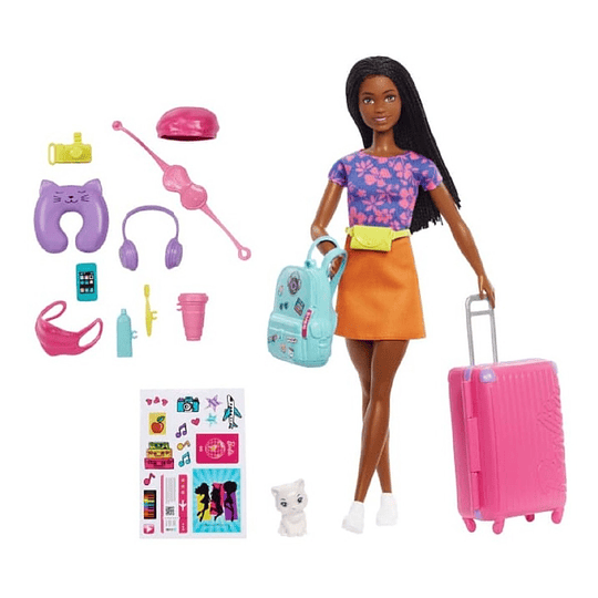Barbie Muñeca Modelo Brooklyn Set De Viaje