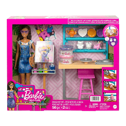 Barbie Muñeca Modelo Set De Estudio De Arte