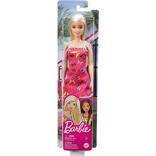 Barbie Muñeca Vestido Mariposa Rosa Hbv05