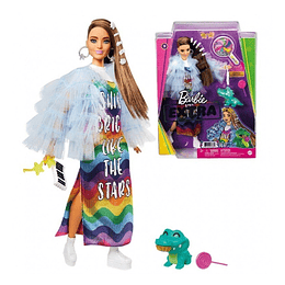 Barbie Extra Muñeca Modelo Extra Vestido Arcoiris