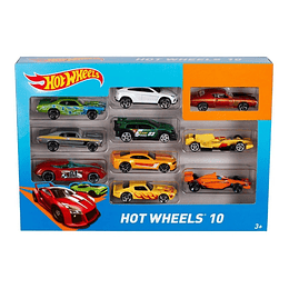 Hot Wheels Set De 10 Autos Escala 1/64