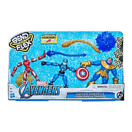 Figura De Acción Avengers Bend Y Flex Collection Pack