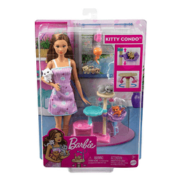 Barbie Muñeca Kitty Condo Y Gatos Mascotas Mattel Original