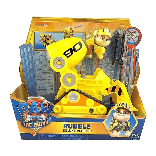 Paw Patrol Patrulla Canina The Movie Rubble Vehiculo Deluxe