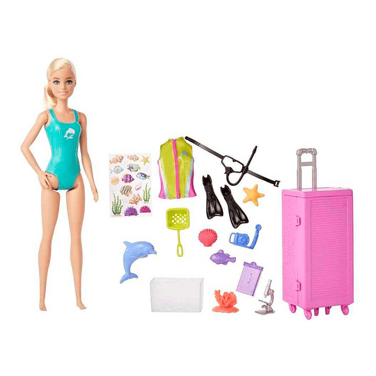 Barbie Profesiones Set De Juego Bióloga Marina
