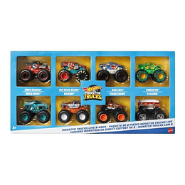 Hot Wheels Monster Truck Trucks Set De 8 Vehiculos