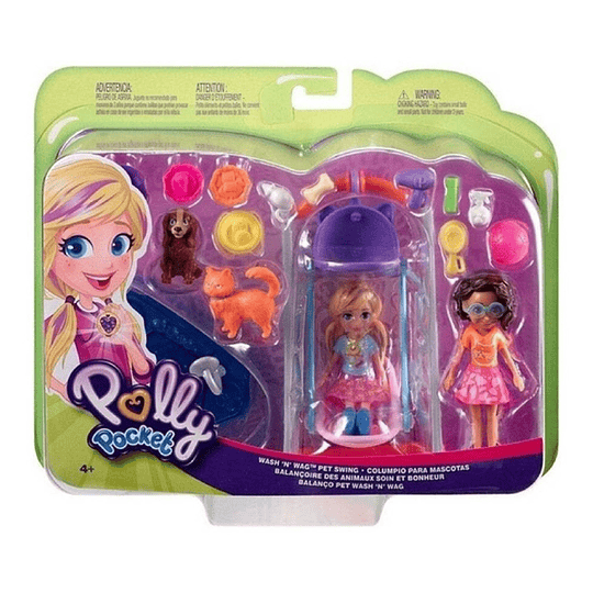 Polly Pocket Muñeca Modelo Columpio Para Mascotas