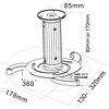 SOPORTE PARA PROYECTOR A TECHO 8-17 CM, 10KG, BLANCO. 