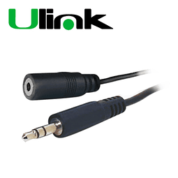 Cable de audio 3,5mm a 3,5mm M-H de 1,5 mts