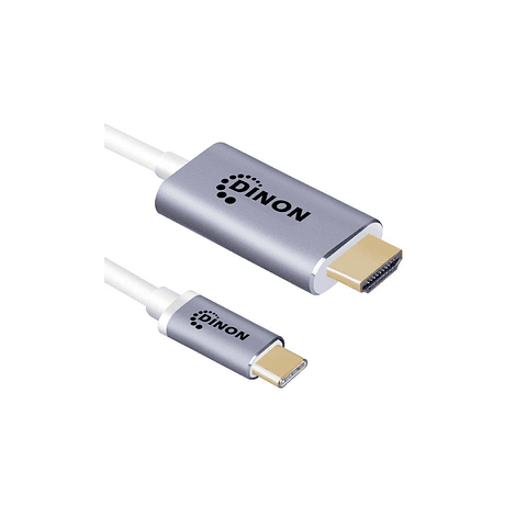 CABLE USB-C/M 3.1 A HDMI 4K, 1.8MTS, CONECTOR METALICO, GRIS