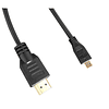 CABLE MICRO HDMI A HDMI 1,8M. M/M, V1.3, CONEC. BAÑADOS EN ORO