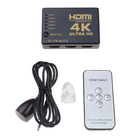 SWITCH HDMI PASIVO 5X1 ,5 ENTRADAS Y 1 SALIDA CON CONTROL REMOTO