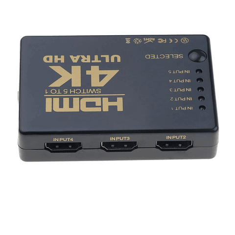 SWITCH HDMI PASIVO 5X1 ,5 ENTRADAS Y 1 SALIDA CON CONTROL REMOTO