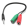 Cable de audio 3,5mm macho a microfono y audifono 