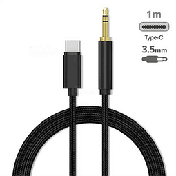CABLE USB C A AUXILIAR 3.5 MM, 1 METRO