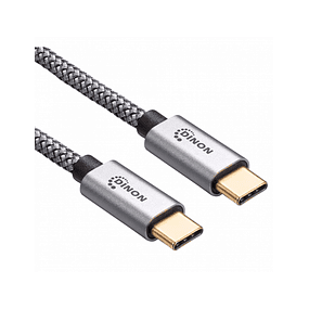 CABLE USB-C A USB-C 3.1, 10GBPS, 3MTS, CONECTOR METALICO, GRIS