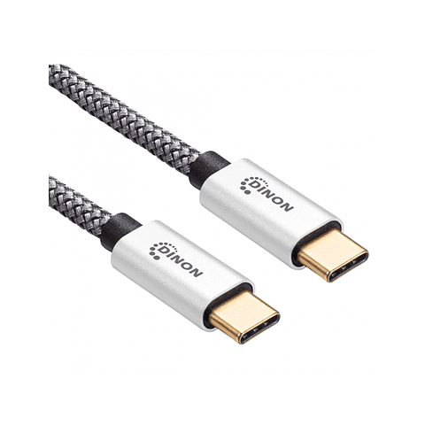 CABLE USB-C A USB-C 3.1, 10GBPS, 3MTS, CONECTOR METALICO, BLANCO