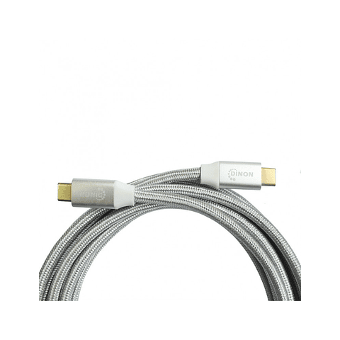 CABLE USB-C A USB-C 3.1, 10GBPS, 3MTS, CONECTOR METALICO, BLANCO