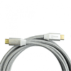 CABLE USB-C A USB-C 3.1, 10GBPS, 3MTS, CONECTOR METALICO, BLANCO