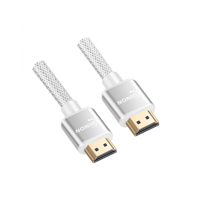  CABLE HDMI 1,8M. M/M, 2.1/8K, 120HZ, MESH, BLANCO, CONECTORES BAÑO ORO