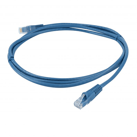 Cable de red patch utp 1.8m categoria 6 cat6 color azul.