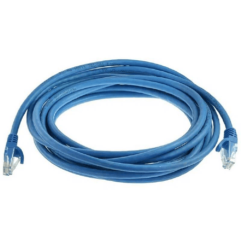 Cable de red patch utp 15m categoría 6 cat6 color azul