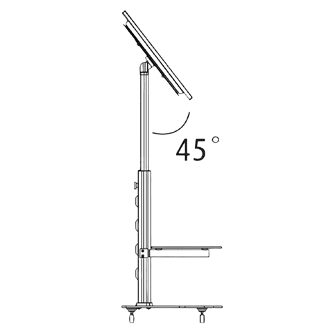 Soporte para tv lcd led tipo pedestal 27-55", vmax 400x400, 1 bandeja, 40kg. 