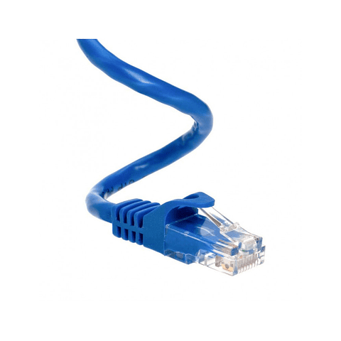 Cable de red patch utp 3m, cat6 azul, cca, 26awg