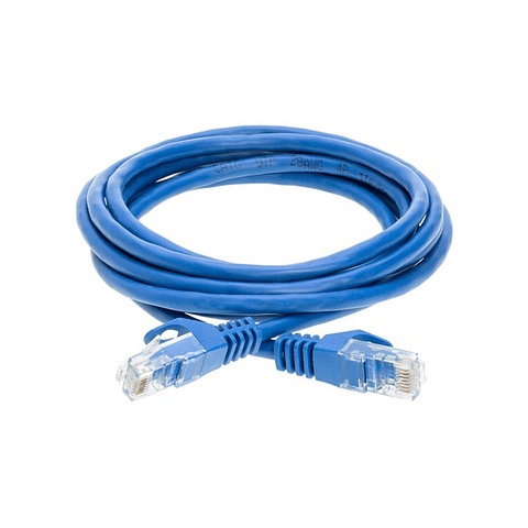 Cable de red patch utp 1.8m, cat6 azul, cca, 26awg 