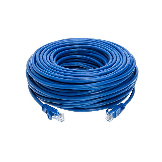 CABLE DE RED PATCH UTP 40M, CAT6 AZUL, CCA, 26AWG 