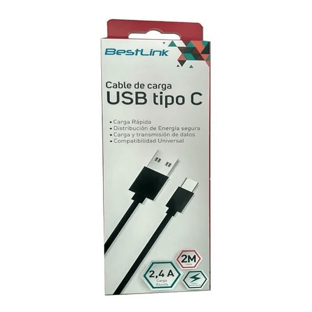 Cable de carga rápida y transmisión de datos USB-A a Tipo-C