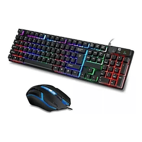 KIT MOUSE Y TECLADO RETROILUMINADO GAMER