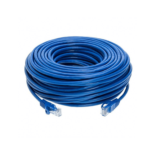 CABLE DE RED PATCH UTP 100M, CAT6 AZUL, CCA, 26AWG 