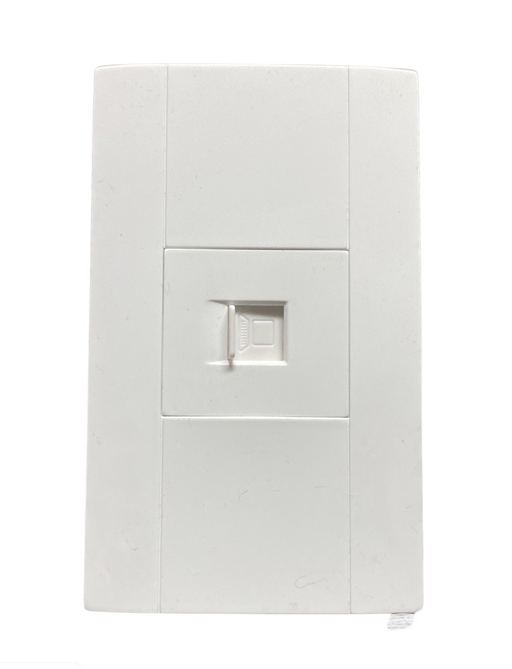 PLACA DE MURO MÓDULO RED  RJ45 CAT5 BLANCO