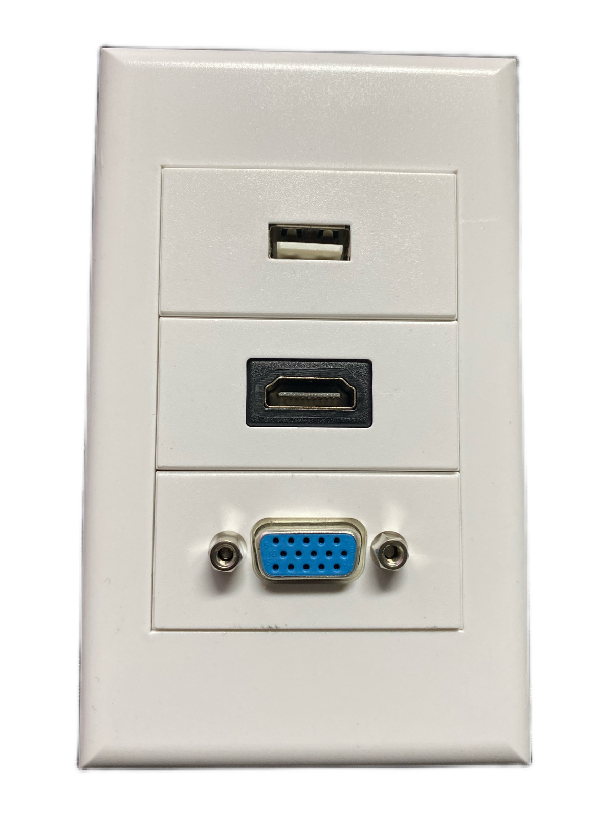 Placa de muro puerto Hdmi 1.4, Vga y USB 2.0